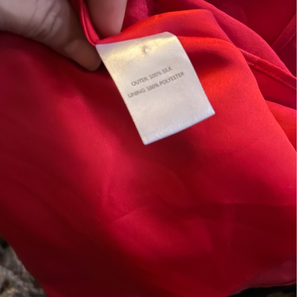 Saloni Women's Annie-B Dot-Jacquard Silk Midi-Dress - Red - Picture 7 of 7